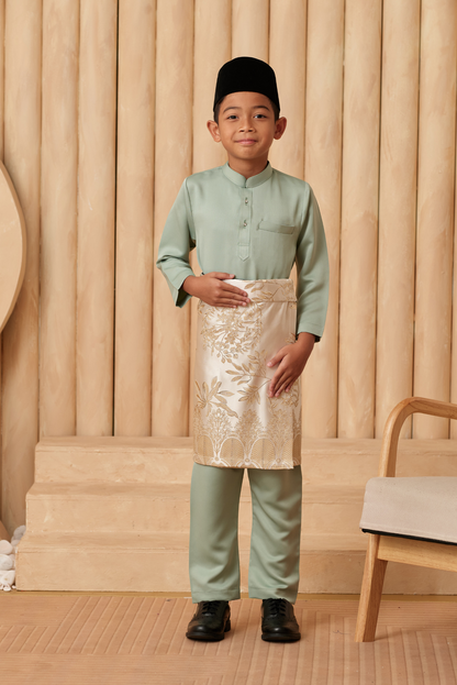 Baju Melayu KIDS Cekak Musang - Pistachio