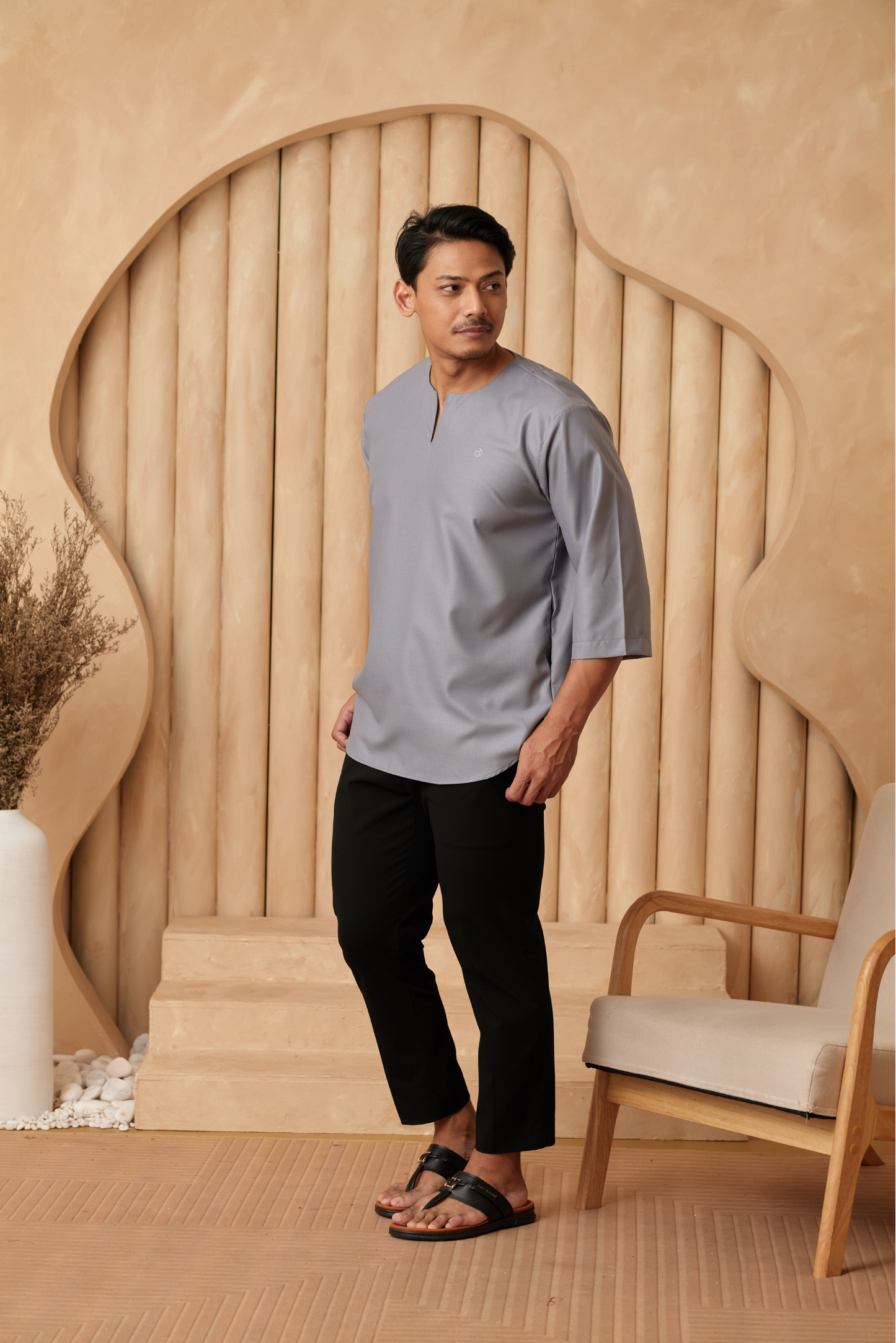 Kurta Belantara Relaxed Fit - Cloud Grey