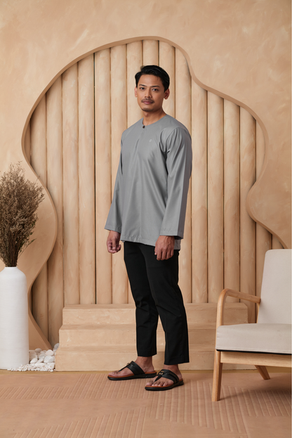 Kurta Tamadun Relaxed Fit - Cloud Grey