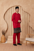 Baju Melayu Teluk Belanga Relaxed Fit - Crimson Red