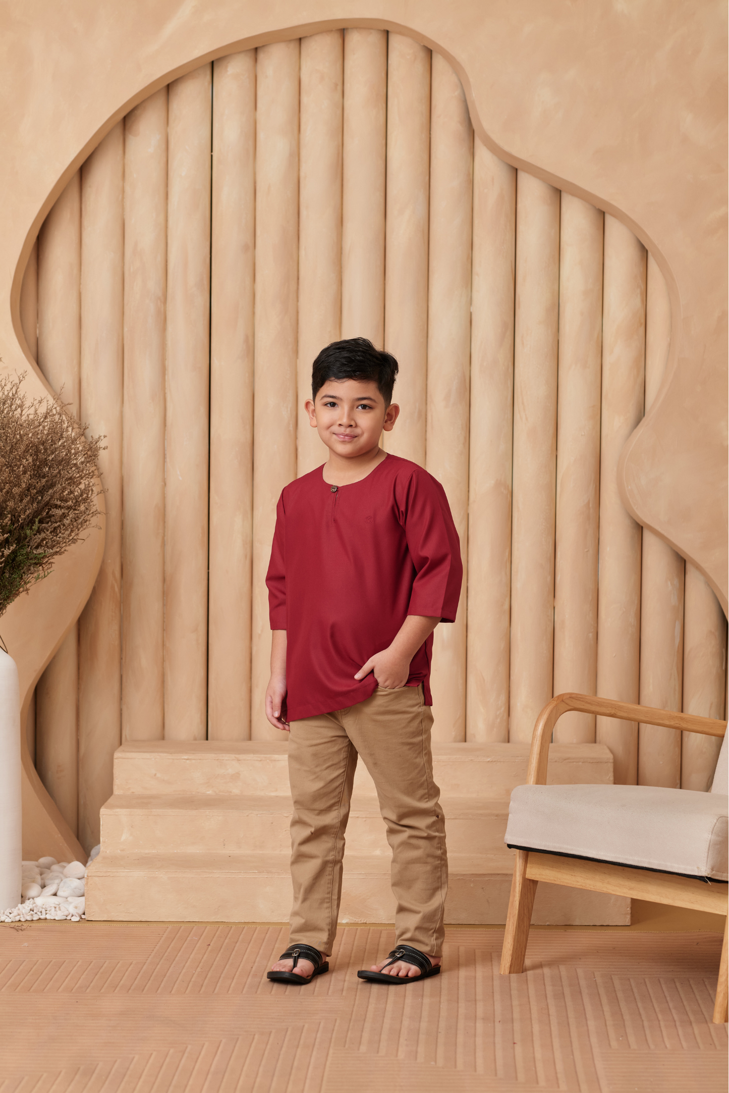 Kurta Nusantara KIDS - Scarlet Red