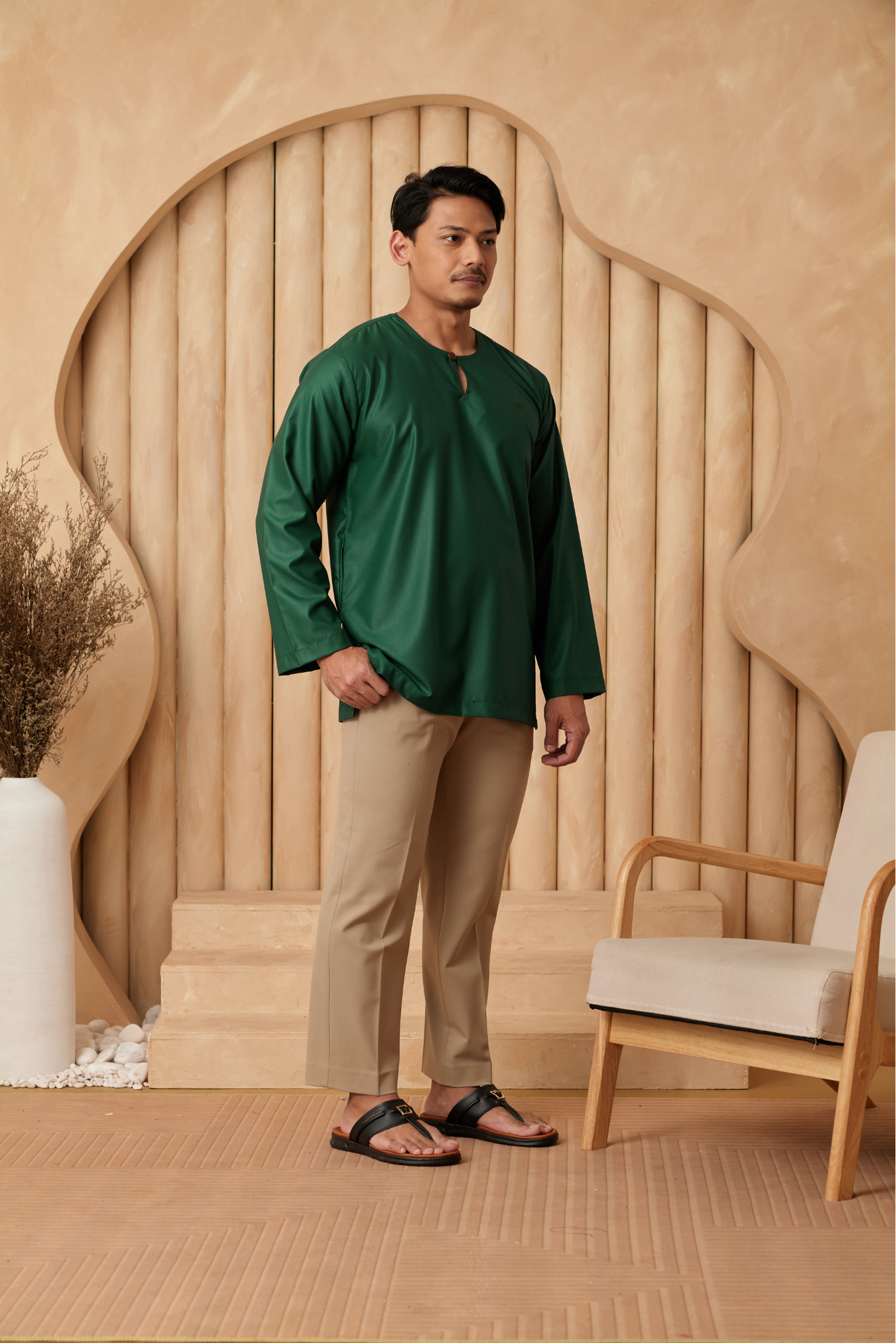 Kurta Tamadun Relaxed Fit - Emerald Green