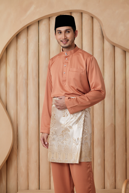 Baju Melayu Cekak Musang Relaxed Fit - Copper