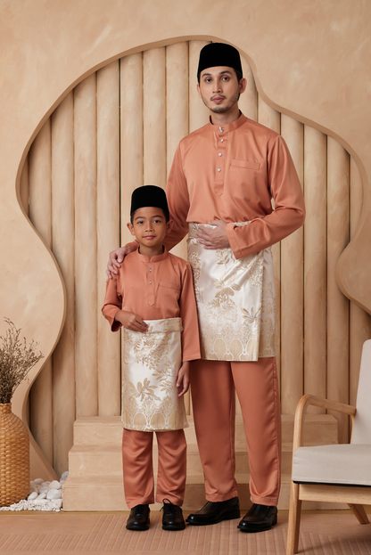 Baju Melayu Cekak Musang Relaxed Fit - Copper