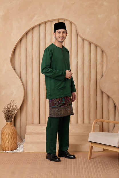 Baju Melayu Teluk Belanga Relaxed Fit - Emerald Green