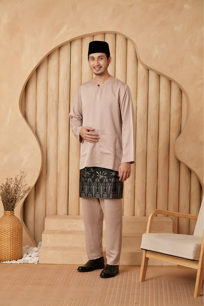 Baju Melayu Teluk Belanga Relaxed Fit - Champaigne