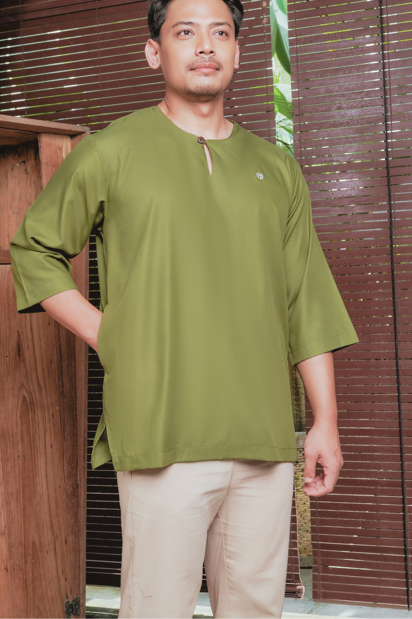 Kurta Nusantara Relaxed Fit - Sage Green