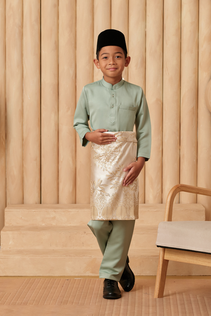 Baju Melayu KIDS Cekak Musang - Pistachio