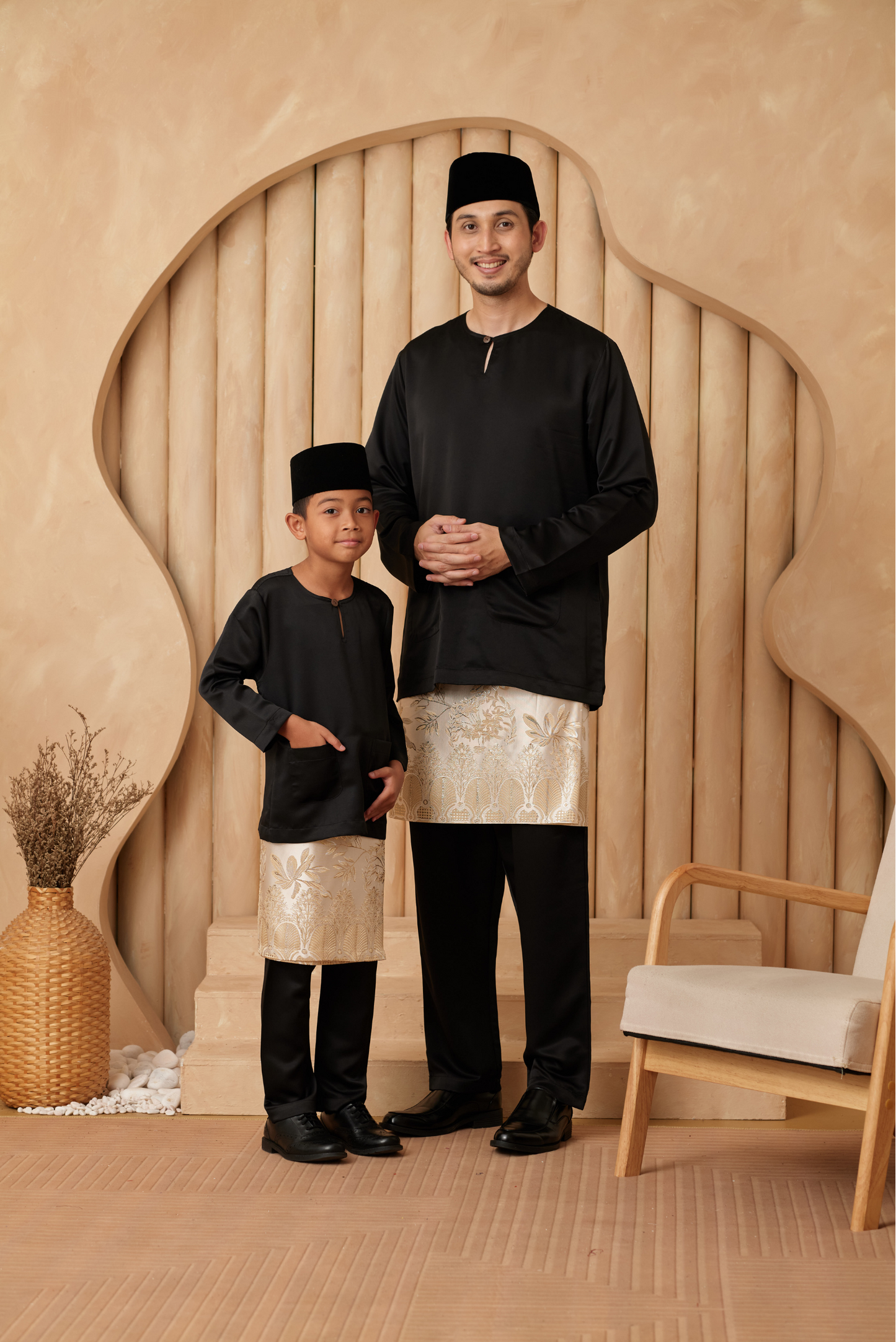 Baju Melayu KIDS Teluk Belanga - Black