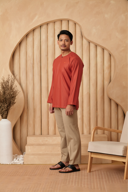 Kurta Tamadun Relaxed Fit - Brick Orange