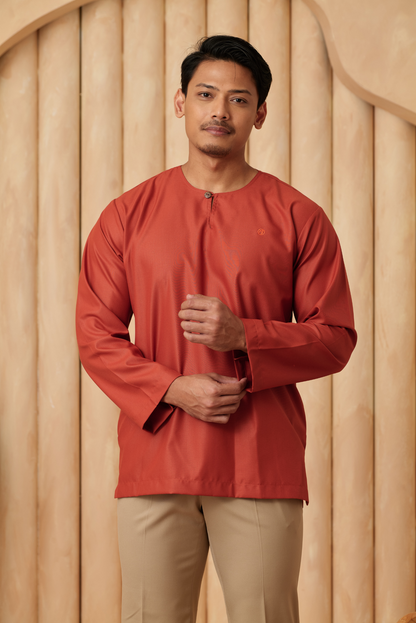 Kurta Tamadun Relaxed Fit - Brick Orange