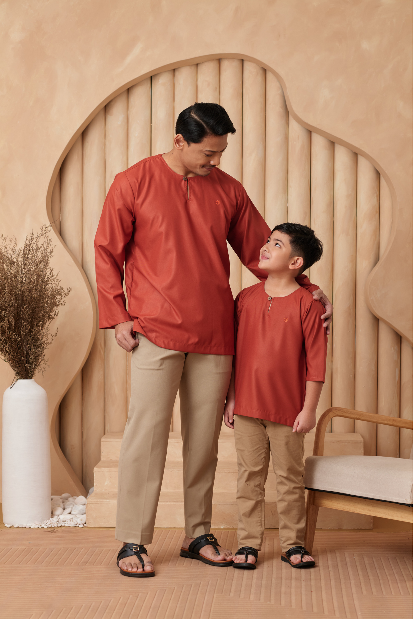 Kurta Nusantara KIDS - Brick Orange