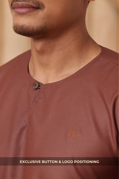 Kurta Tamadun Relaxed Fit - Brick Orange