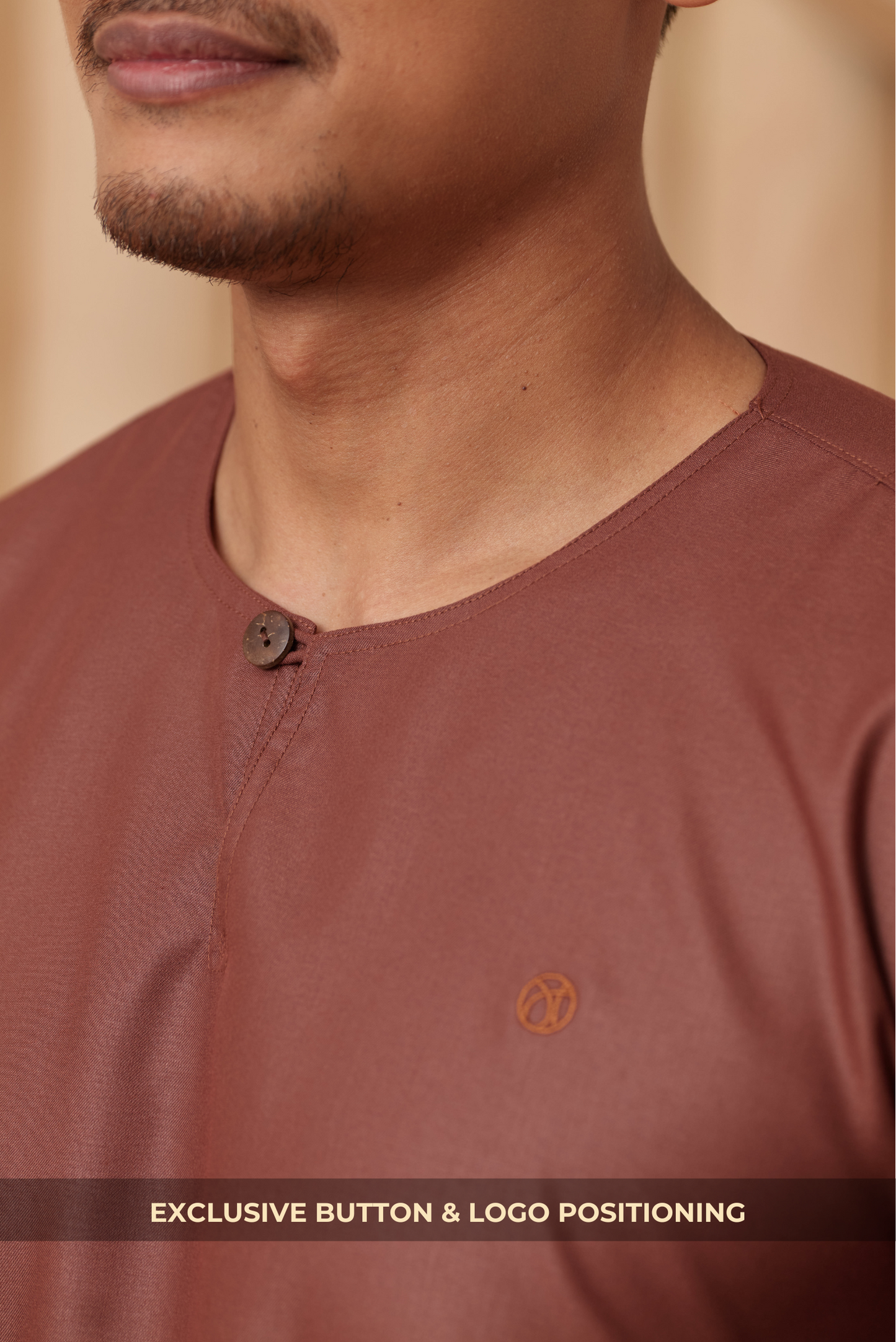 Kurta Tamadun Relaxed Fit - Sand Brown