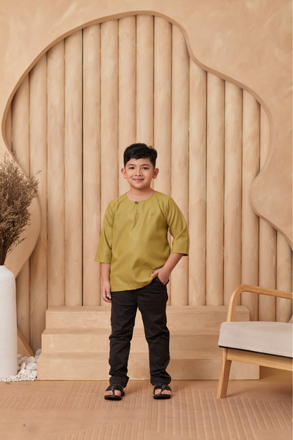 Kurta Nusantara KIDS - Leaf Green