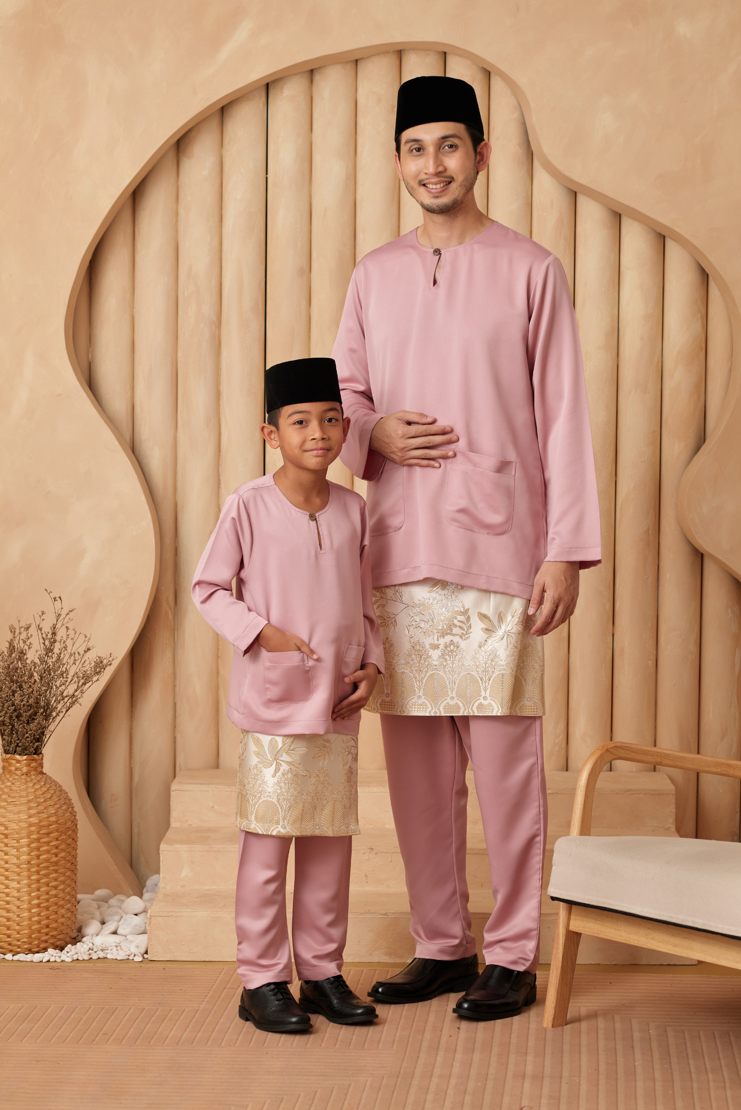 Baju Melayu KIDS Teluk Belanga - Dusty Pink