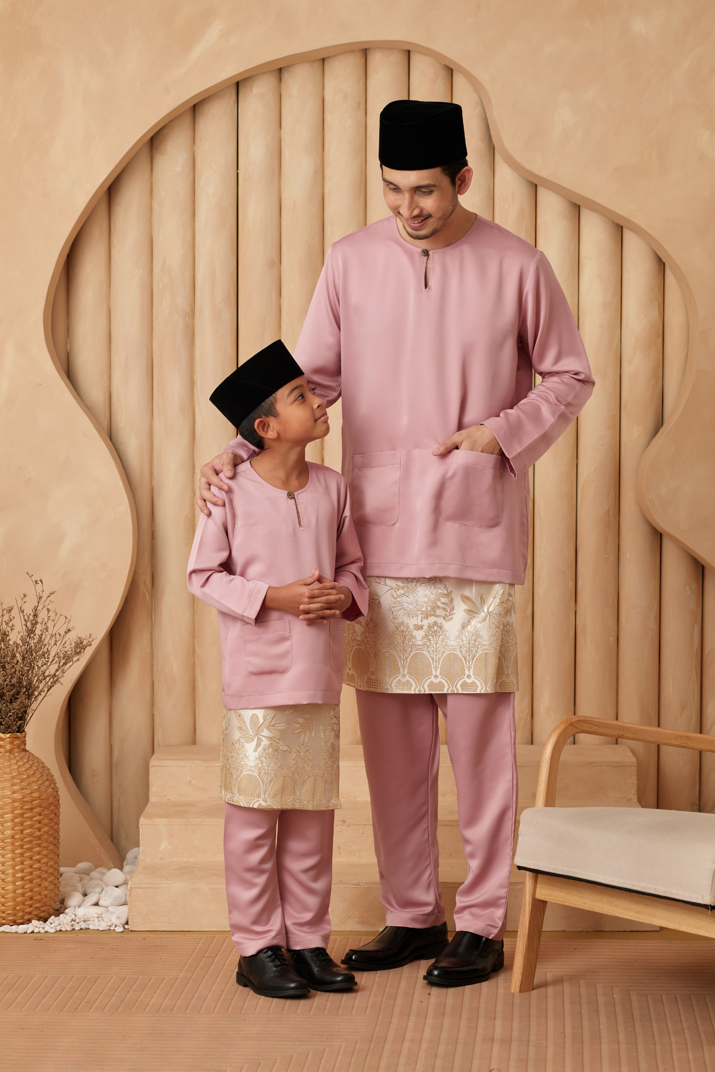 Baju Melayu KIDS Teluk Belanga - Dusty Pink