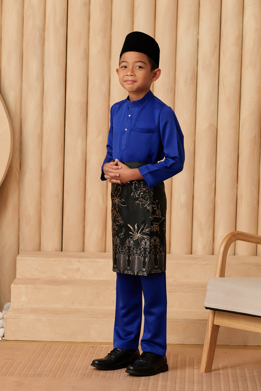 Baju Melayu KIDS Cekak Musang - Royal Blue