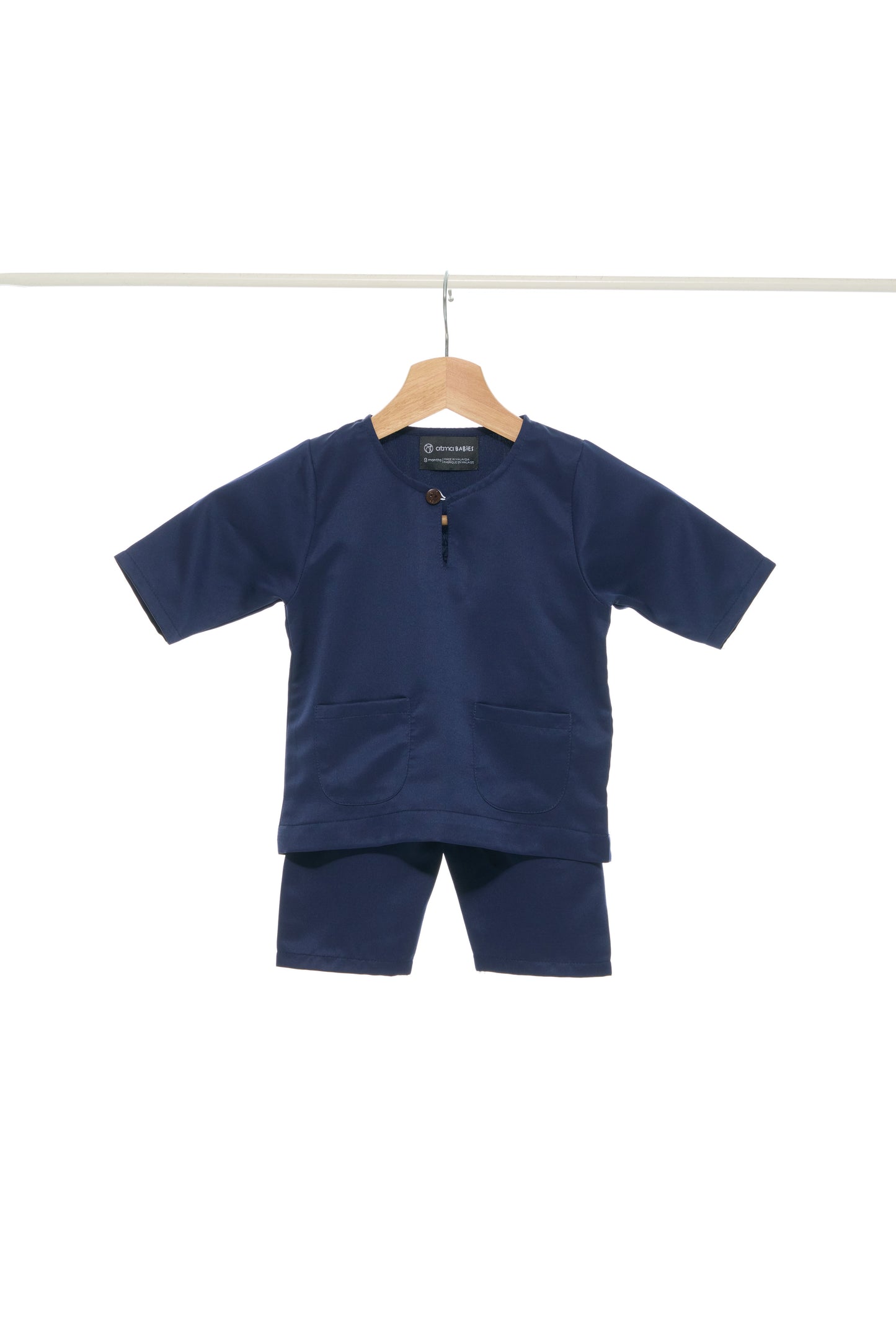 Baju Melayu Teluk Belanga BABIES - Navy Blue