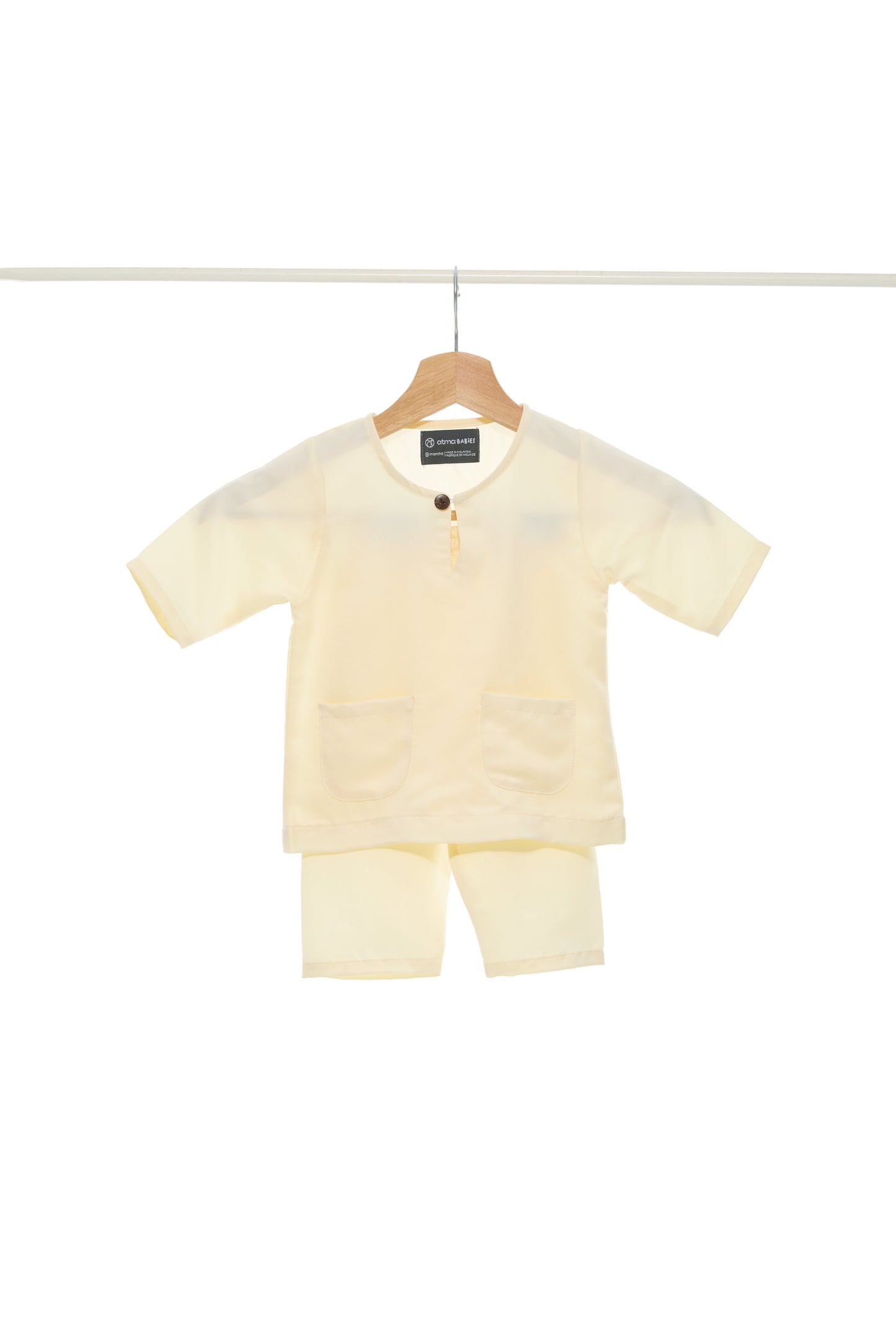 Baju Melayu Teluk Belanga BABIES - Soft Yellow