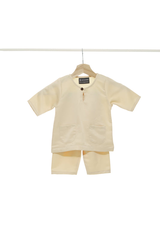 Baju Melayu Teluk Belanga BABIES - Cream