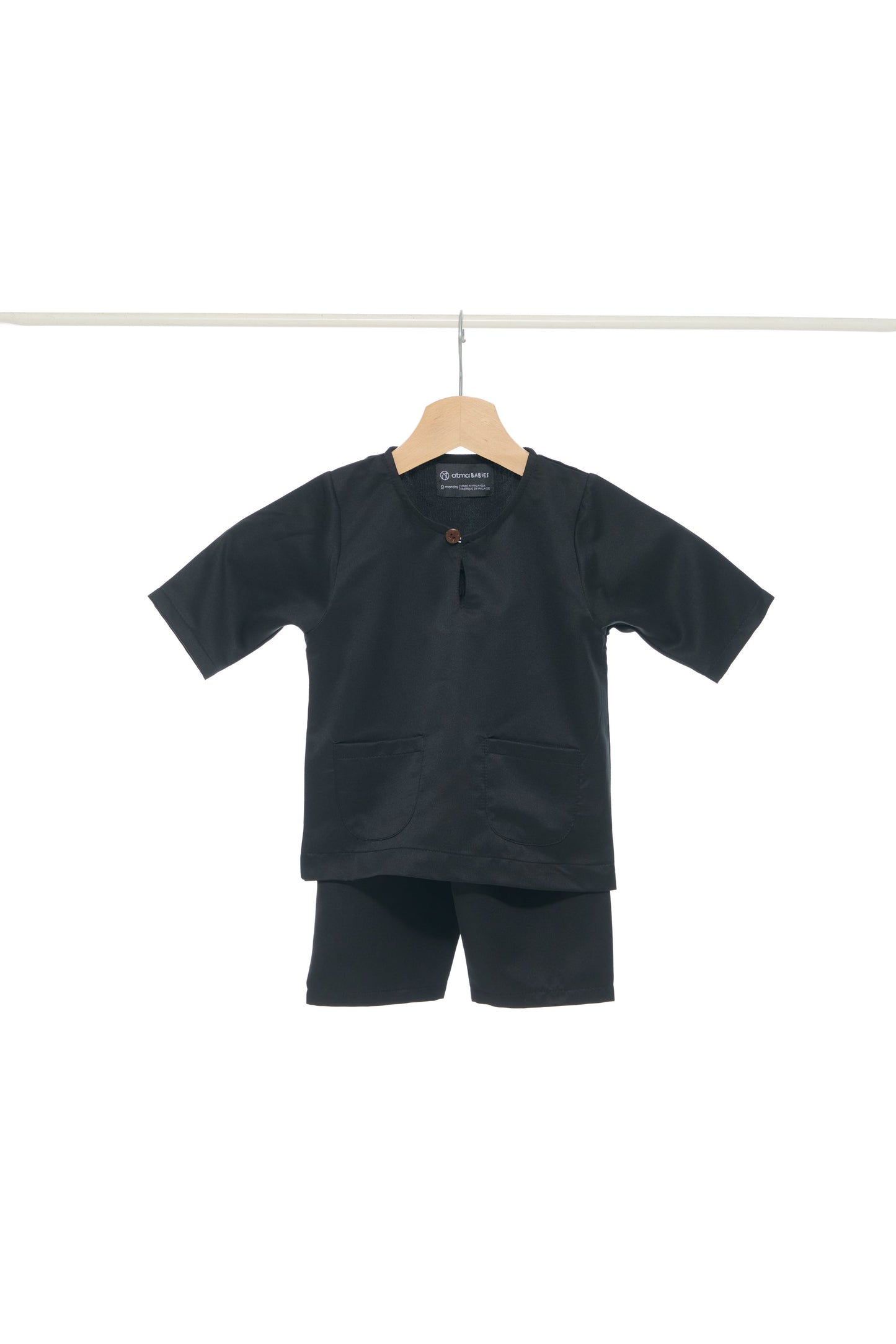 Baju Melayu Teluk Belanga BABIES - Black