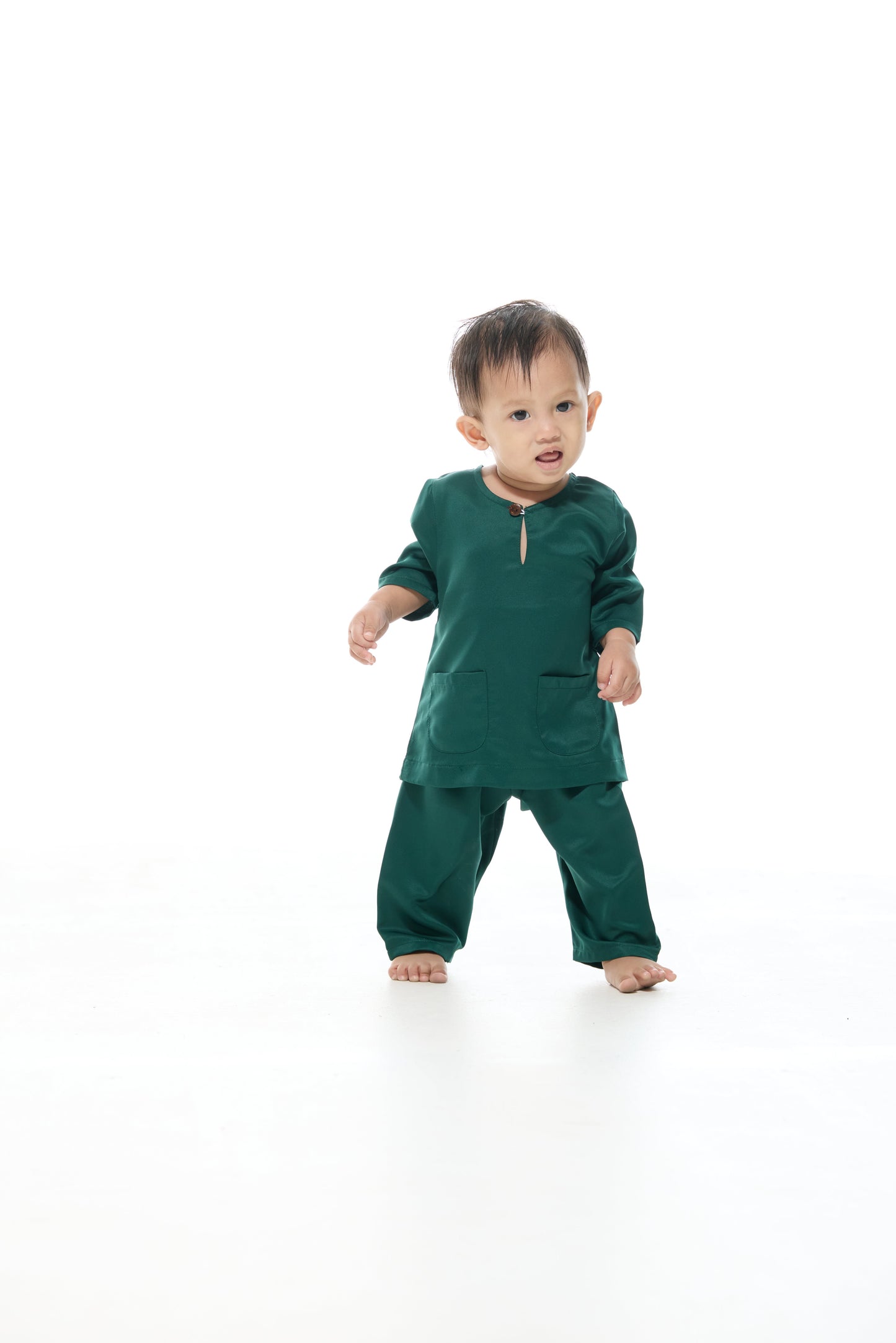 Baju Melayu Teluk Belanga BABIES - Emerald Green