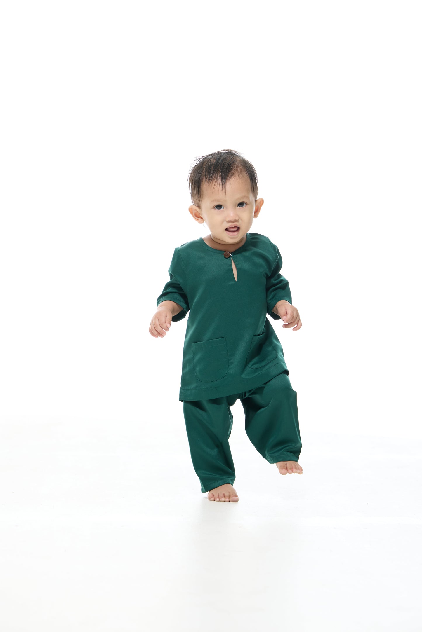 Baju Melayu Teluk Belanga BABIES - Emerald Green