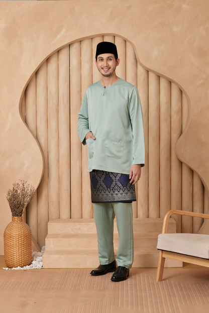 Baju Melayu Teluk Belanga Relaxed Fit - Pistachio