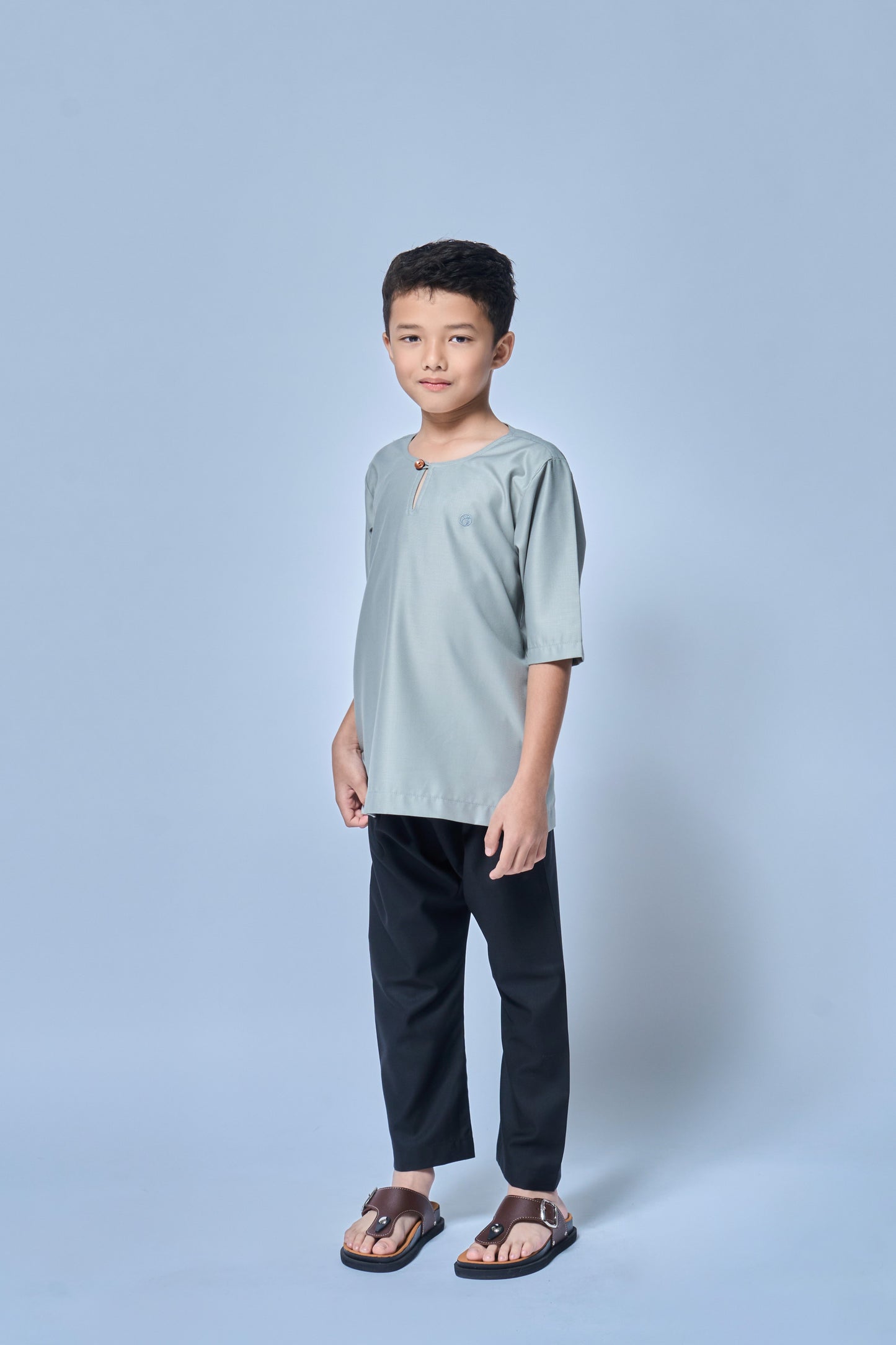 Kurta Nusantara BOYS -Ash Green