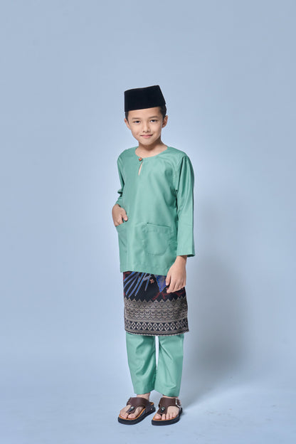 Baju Melayu BOYS Teluk Belanga Klasik -Soft Jade