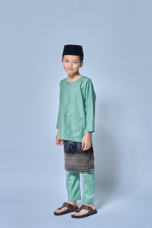 Baju Melayu BOYS Teluk Belanga Klasik -Soft Jade