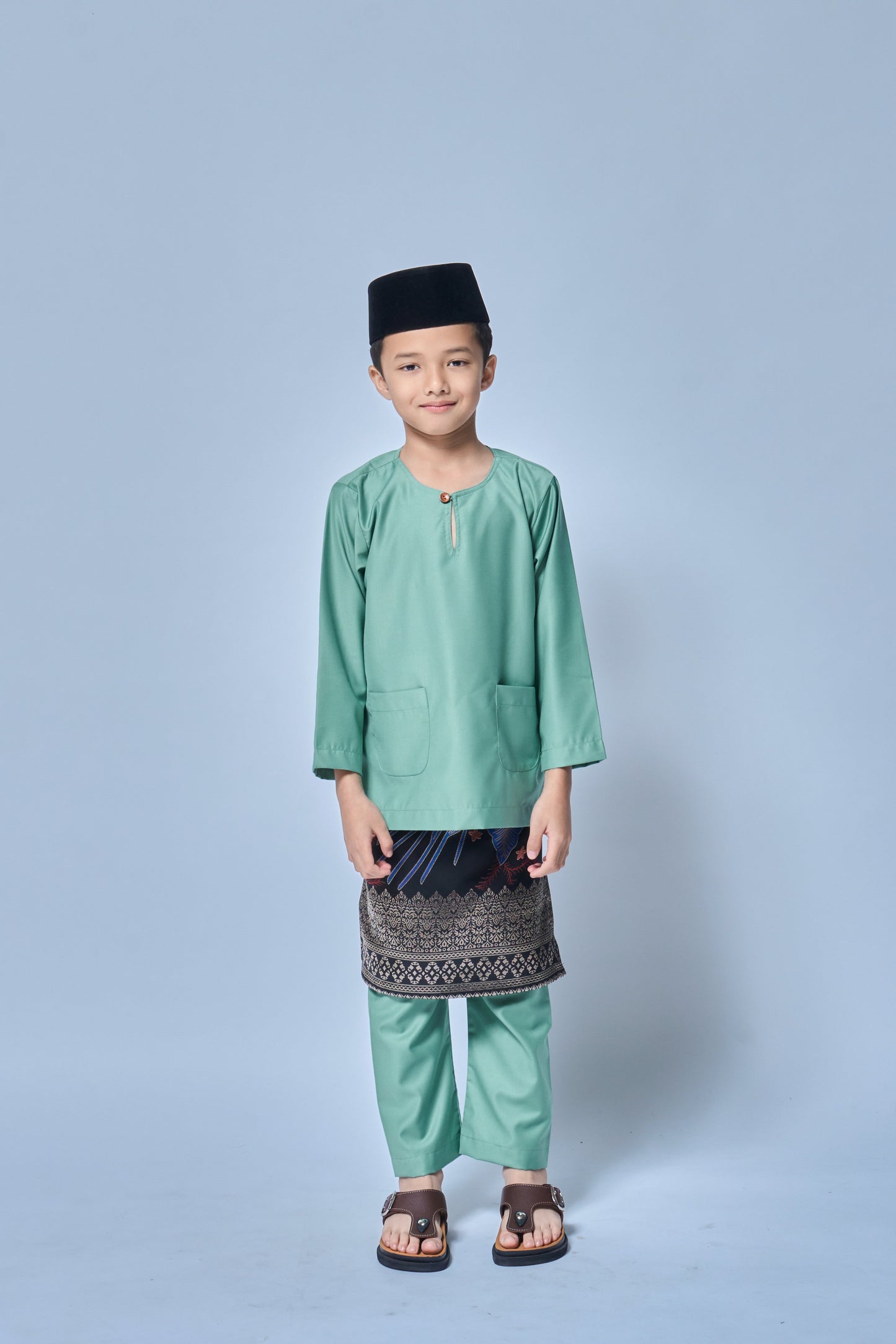Baju Melayu BOYS Teluk Belanga Klasik -Soft Jade