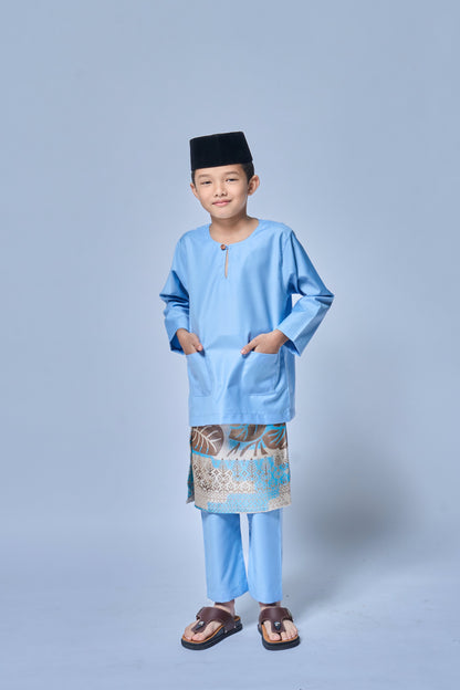 Baju Melayu BOYS Teluk Belanga Klasik -Sky Blue