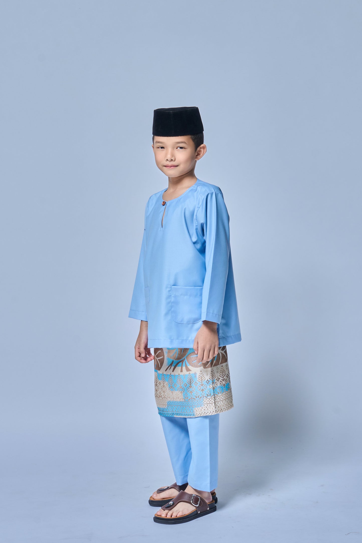Baju Melayu BOYS Teluk Belanga Klasik -Sky Blue
