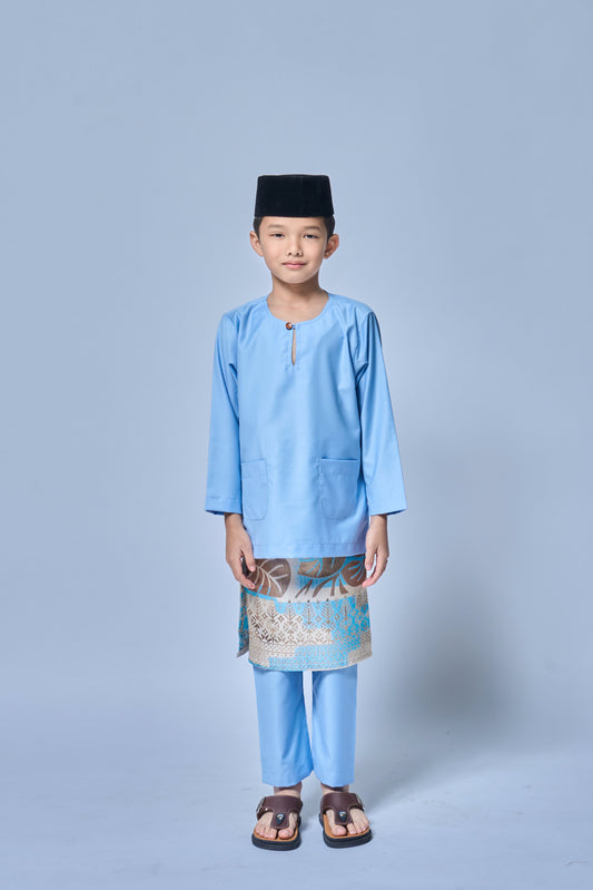 Baju Melayu BOYS Teluk Belanga Klasik -Sky Blue