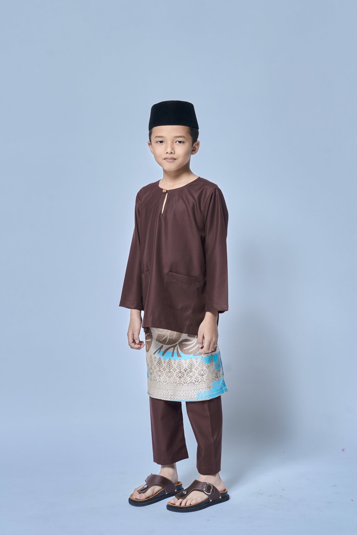 Baju Melayu BOYS Teluk Belanga Klasik - Mocha Brown