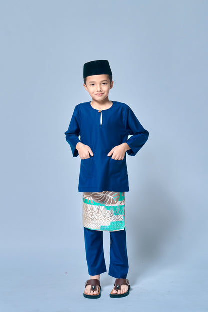 Baju Melayu BOYS Teluk Belanga Klasik -Midnight Blue