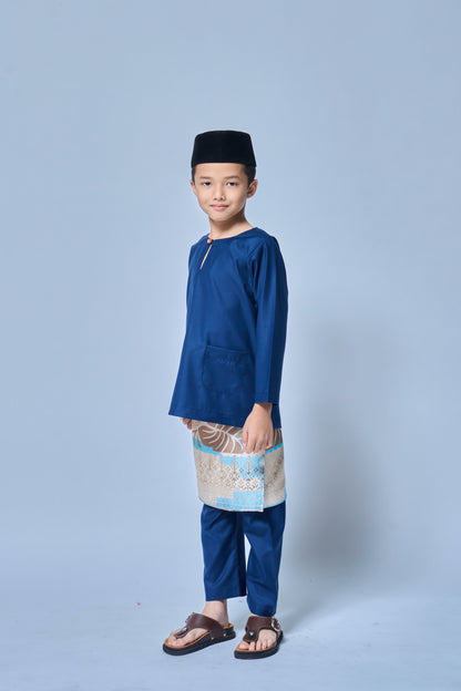 Baju Melayu BOYS Teluk Belanga Klasik -Midnight Blue