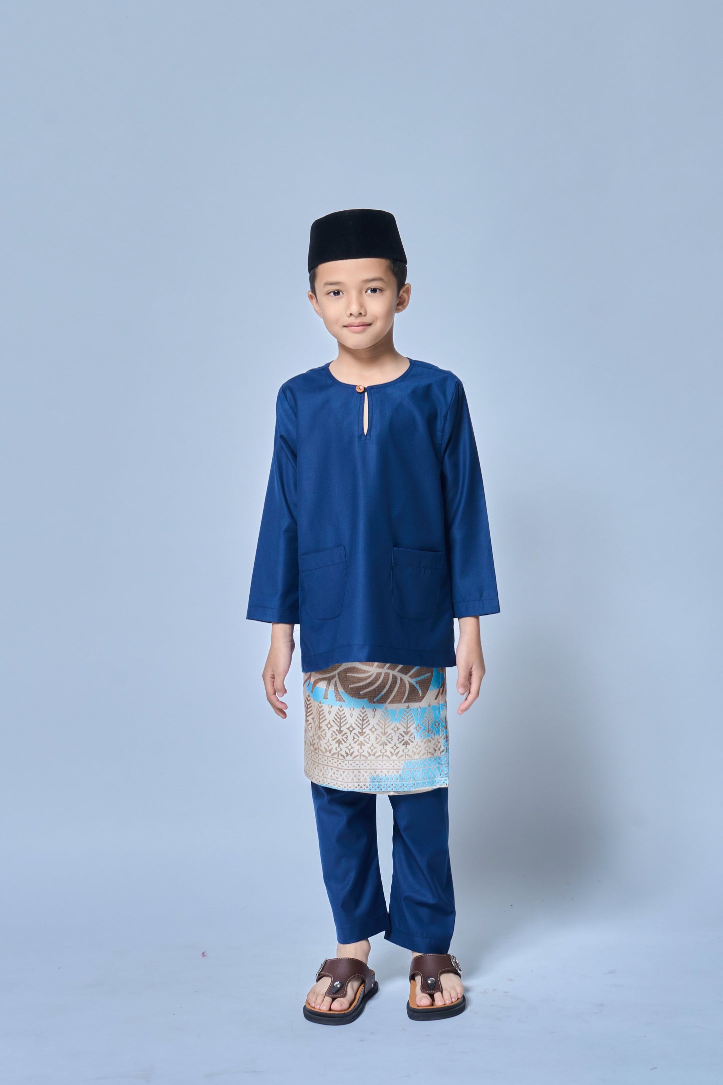 Baju Melayu BOYS Teluk Belanga Klasik -Midnight Blue