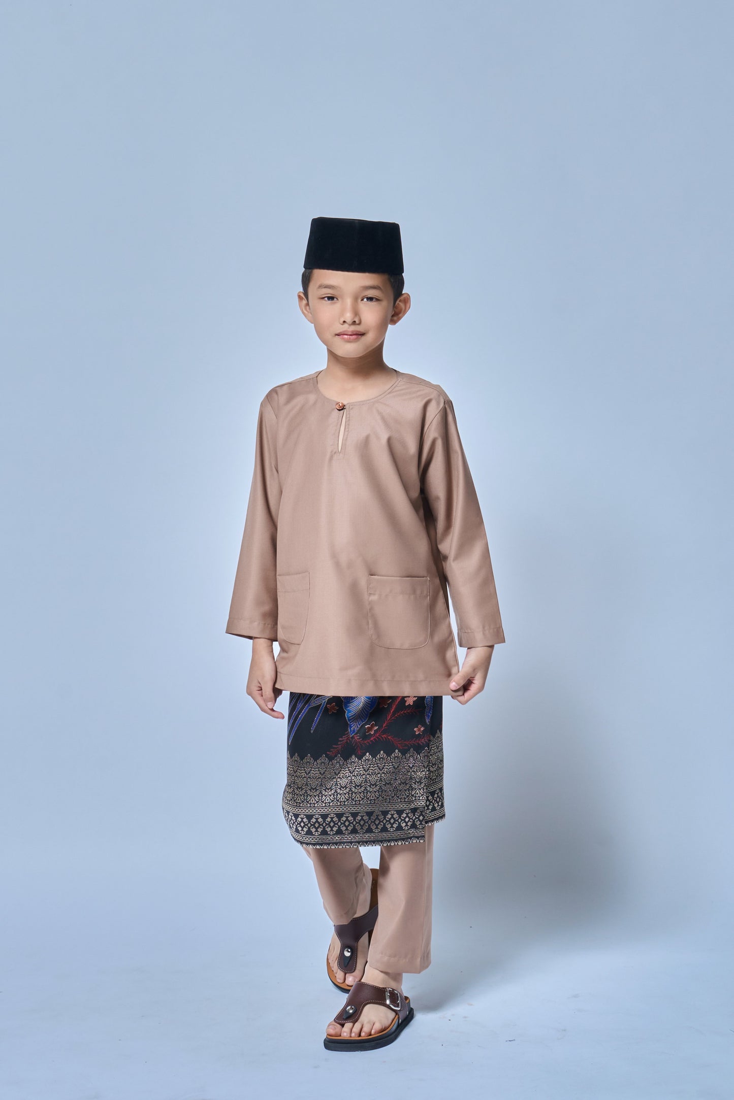Baju Melayu BOYS Teluk Belanga Klasik -Cappucino