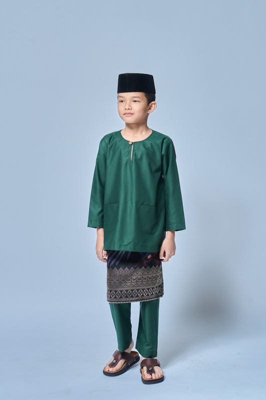 Baju Melayu BOYS Teluk Belanga Klasik -Emerald Green