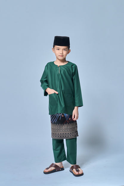 Baju Melayu BOYS Teluk Belanga Klasik -Emerald Green