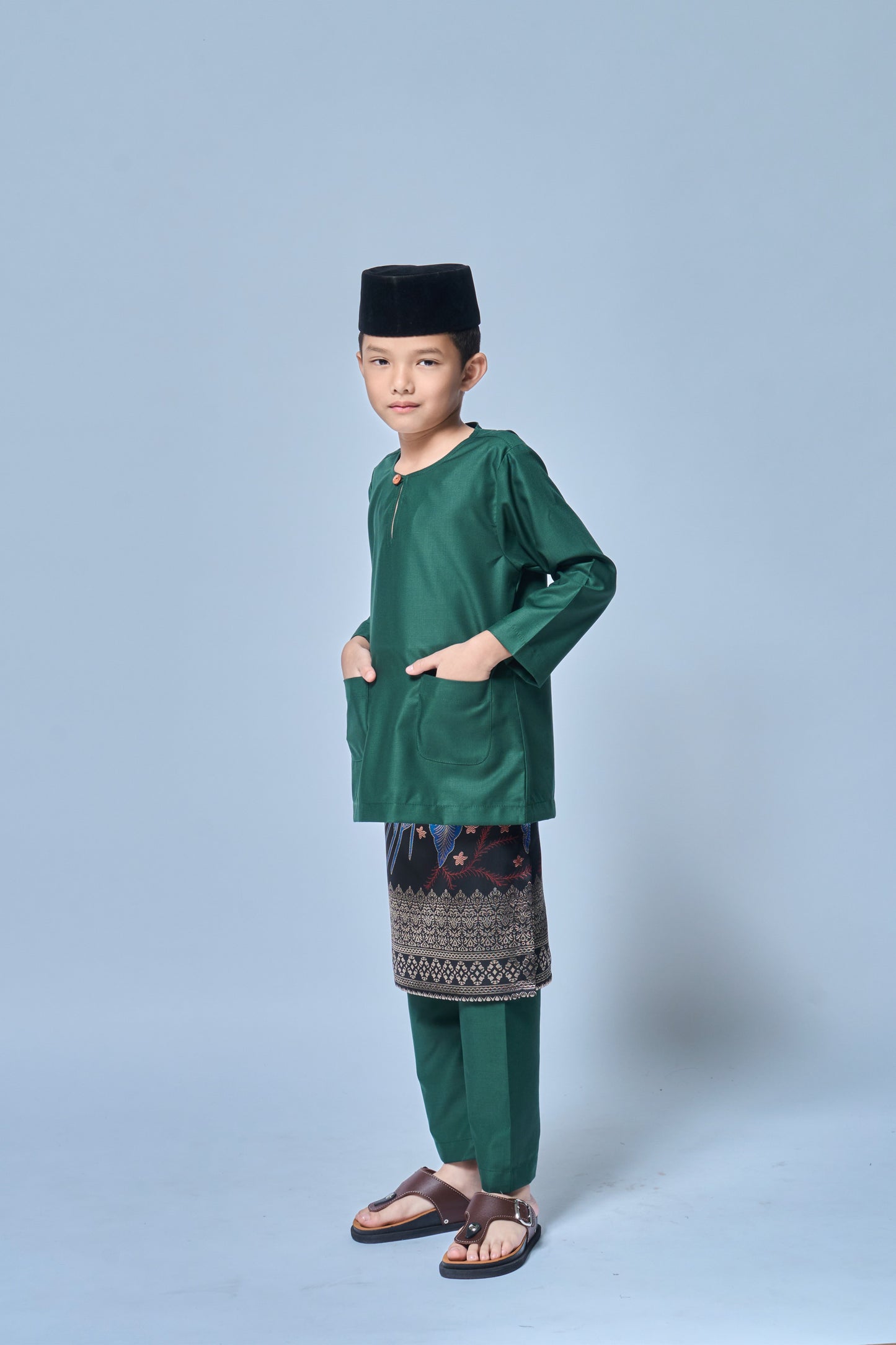 Baju Melayu BOYS Teluk Belanga Klasik -Emerald Green