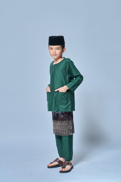 Baju Melayu BOYS Teluk Belanga Klasik -Emerald Green