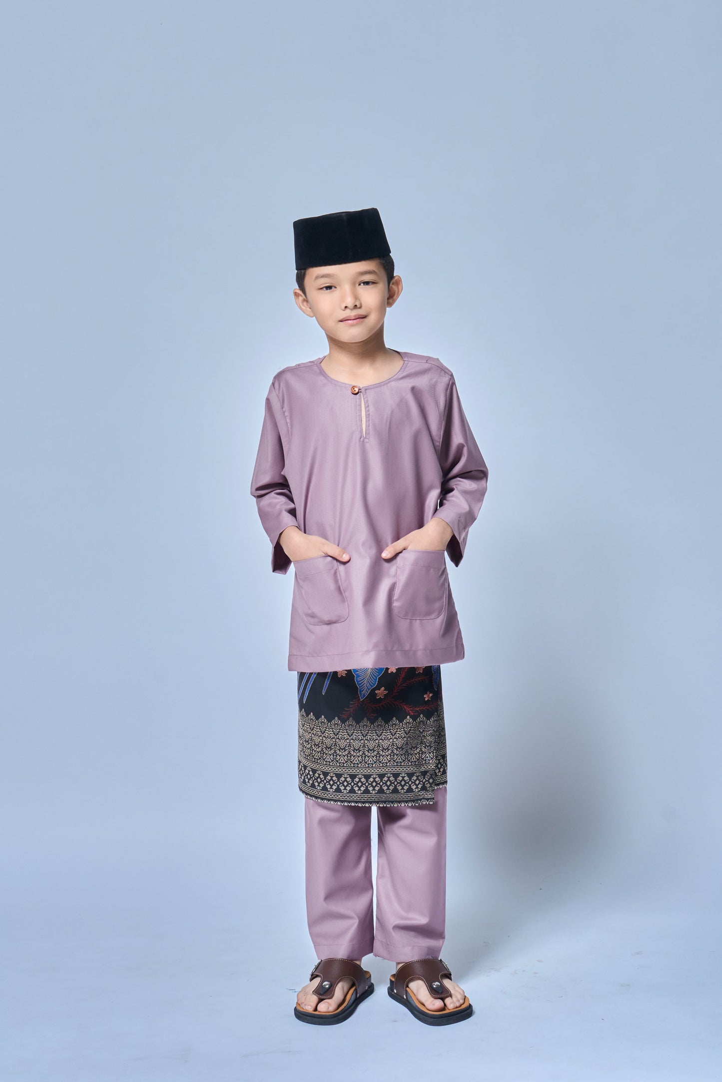 Baju Melayu BOYS Teluk Belanga Klasik -Dusty Rose