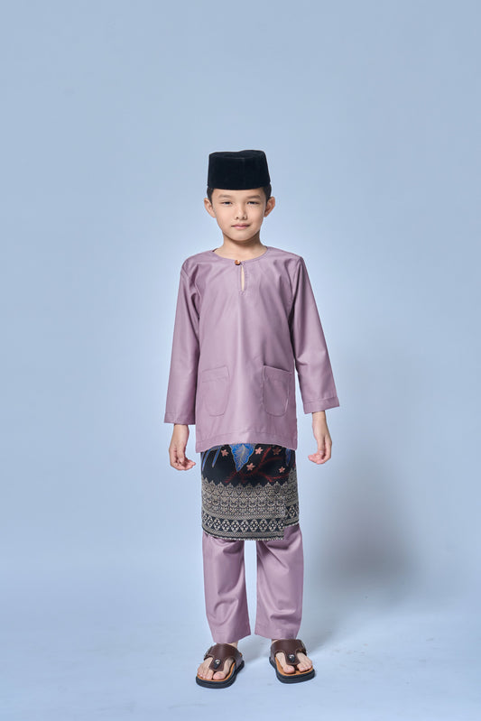 Baju Melayu BOYS Teluk Belanga Klasik -Dusty Rose