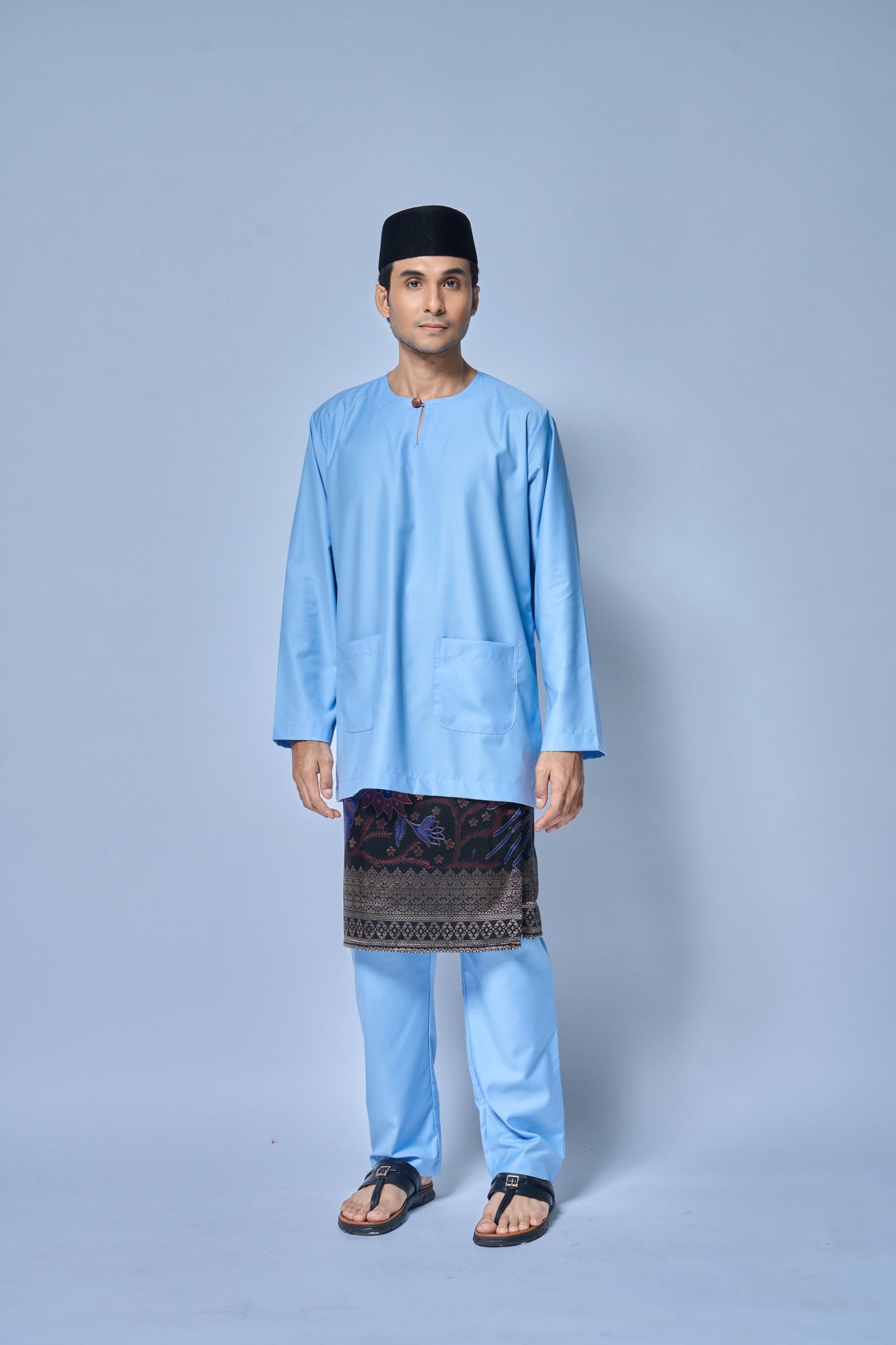 Baju Melayu MENS Teluk Belanga Klasik -Sky Blue