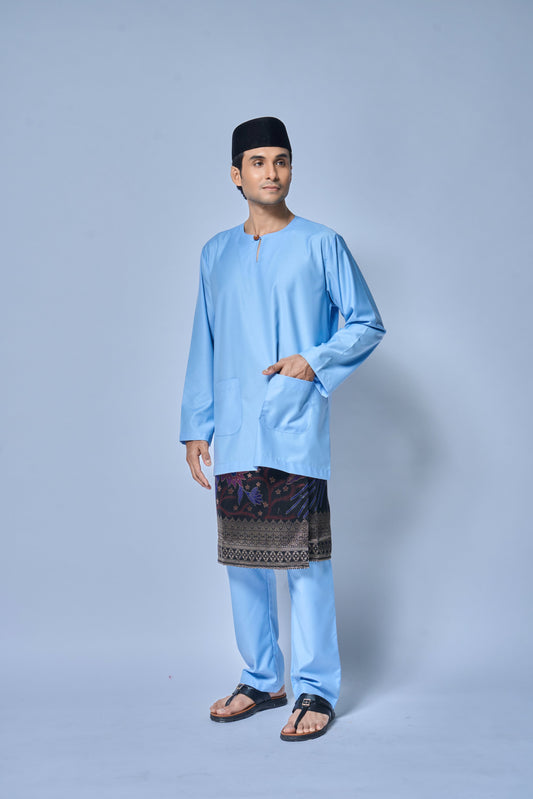 Baju Melayu MENS Teluk Belanga Klasik -Sky Blue