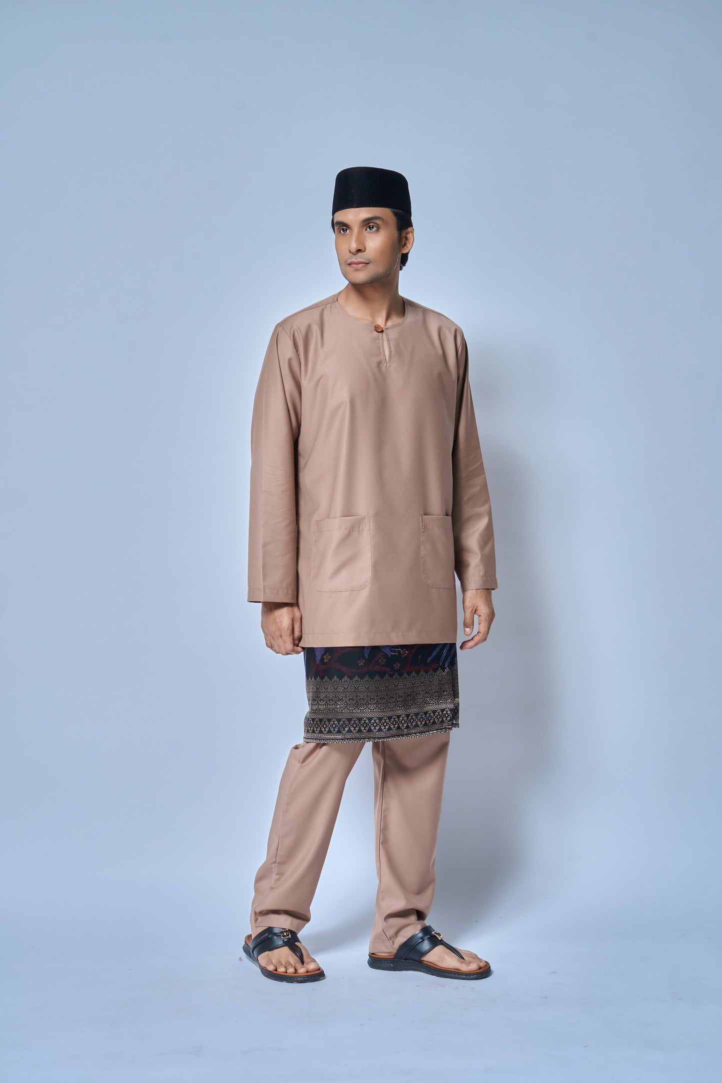 Baju Melayu MENS Teluk Belanga Klasik -Cappucino